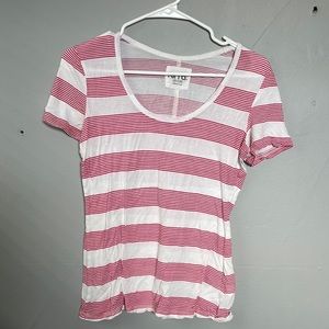 Kirra women’s medium viscose rounded neckline striped t shirt preppy coastal